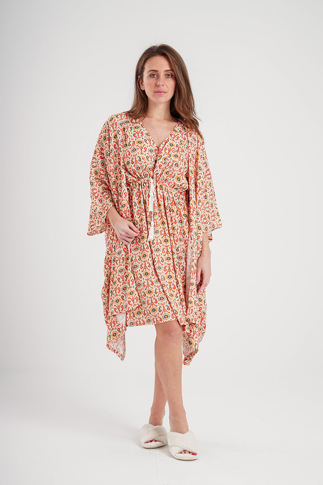 كيمونو حريمي فسكوز نسيج مطبوع