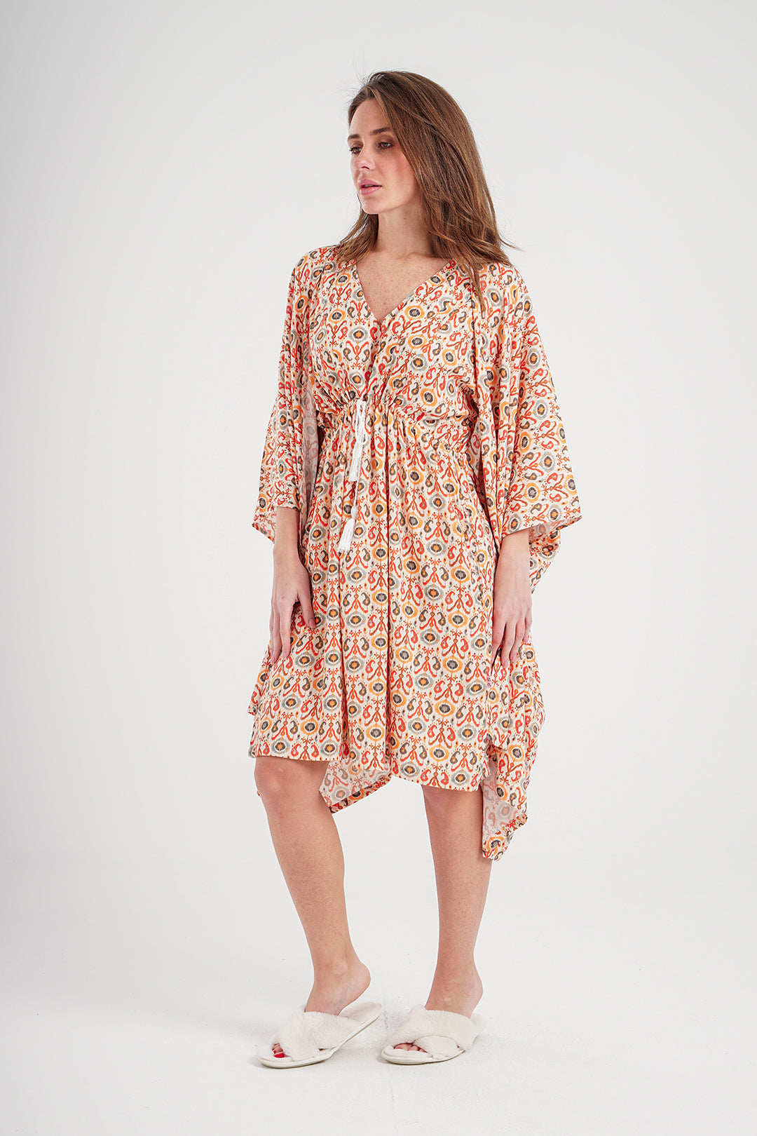 كيمونو حريمي فسكوز نسيج مطبوع