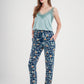 Pajama pants, women's top, suspender, lace, printed pants