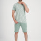 Tropical printed men's pajama shorts
