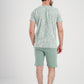 Tropical printed men's pajama shorts