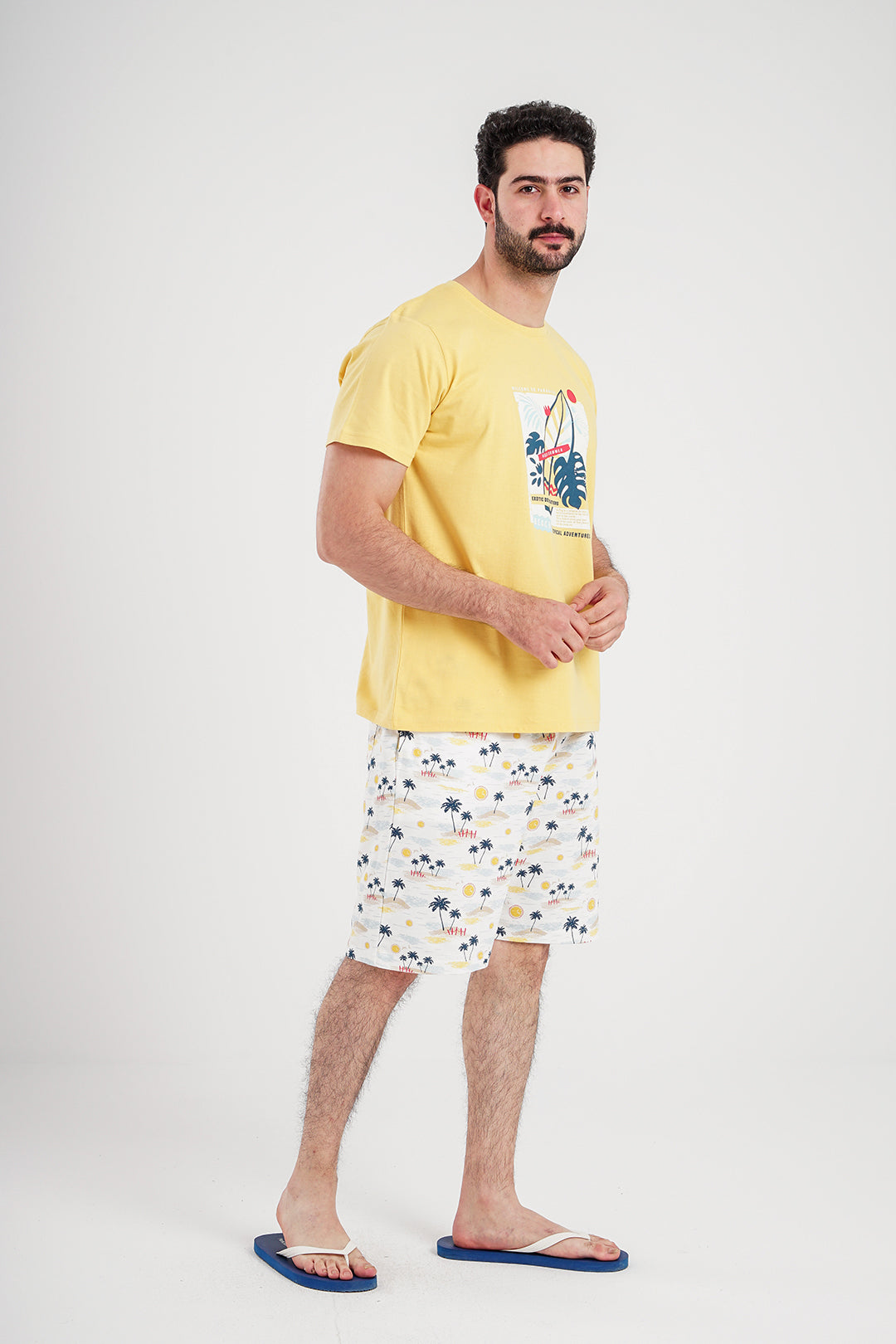 paradise men's pajamas printed shorts