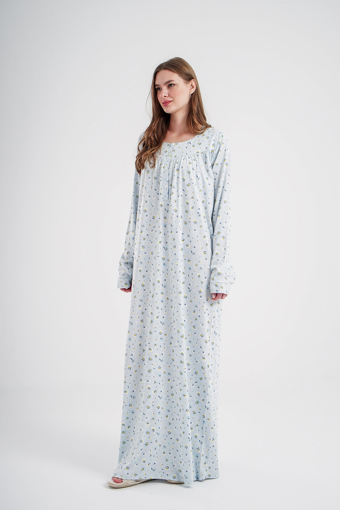 Jalabiya for women, Brassula, printed with flowers