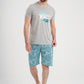 beach men's pajamas printed shorts