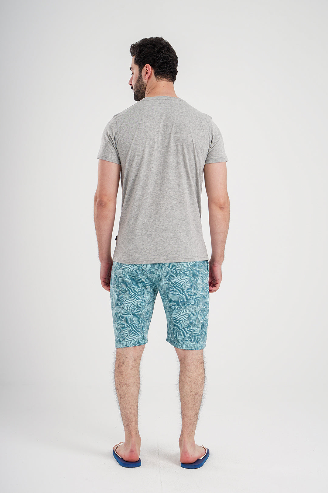 beach men's pajamas printed shorts