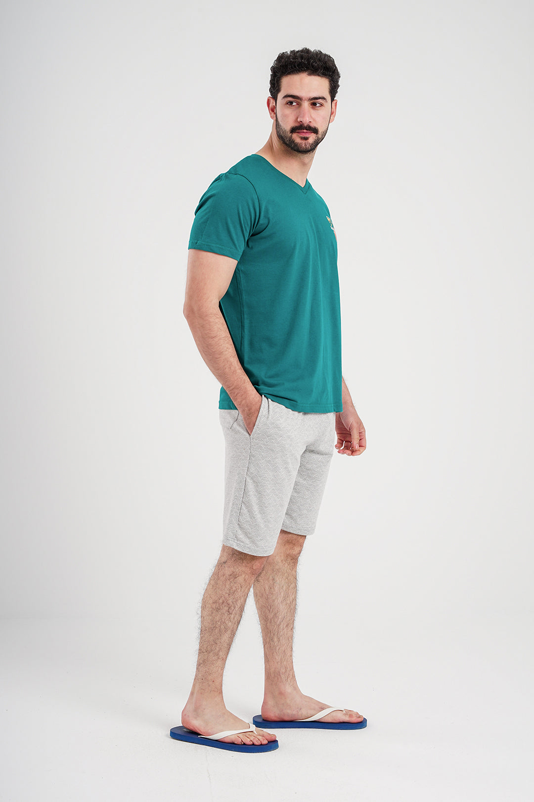 California badge jacquard men's pajamas