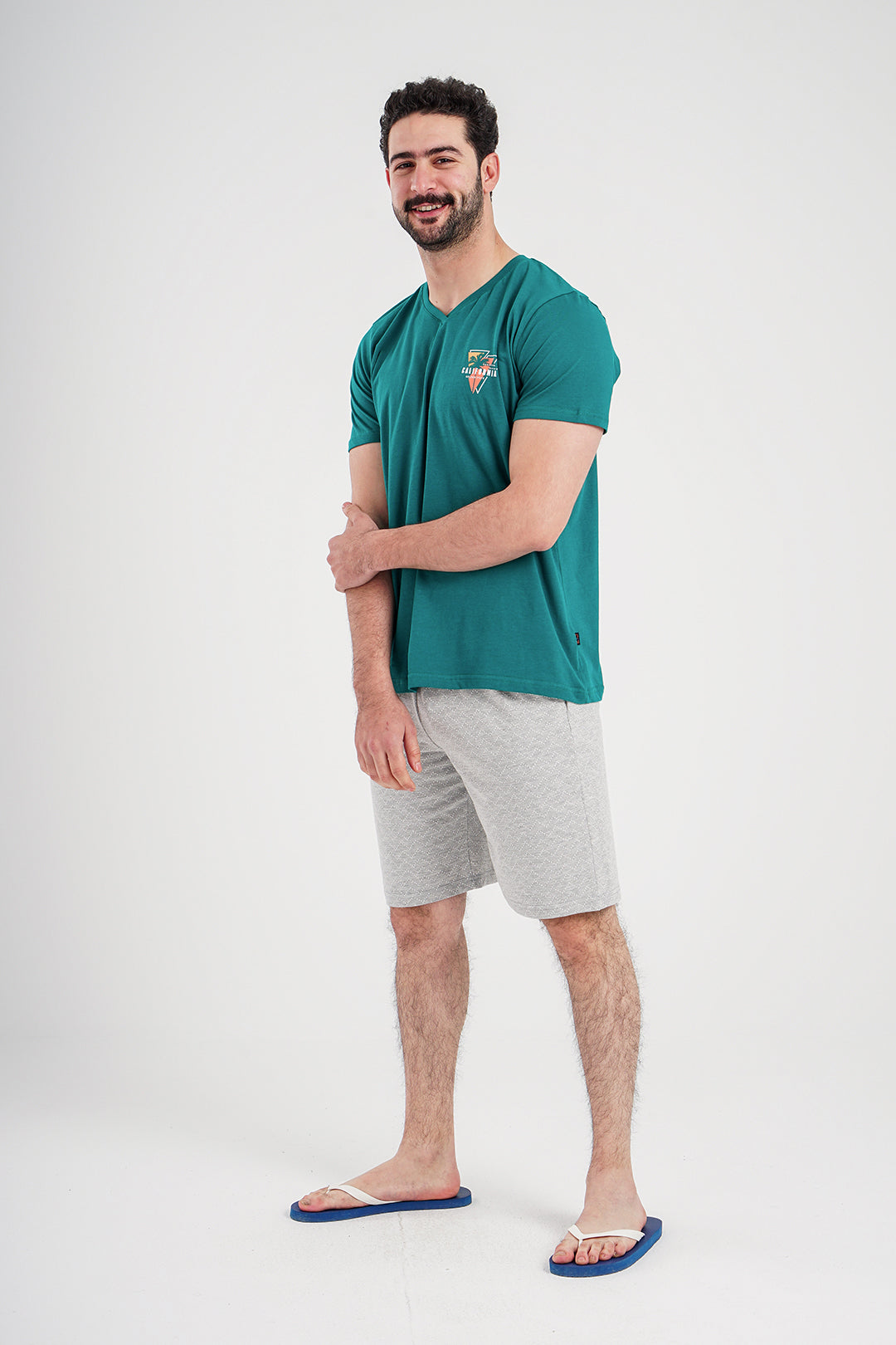 California badge jacquard men's pajamas