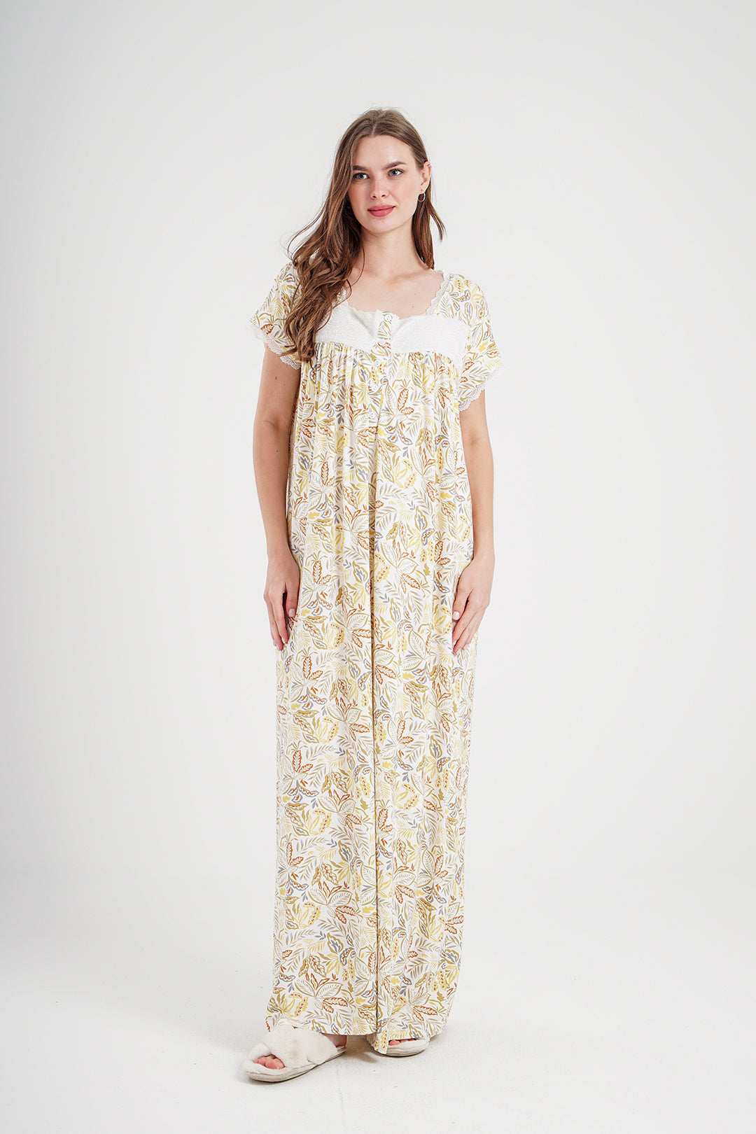 جلابيه حريمي فسكوز مطبوع