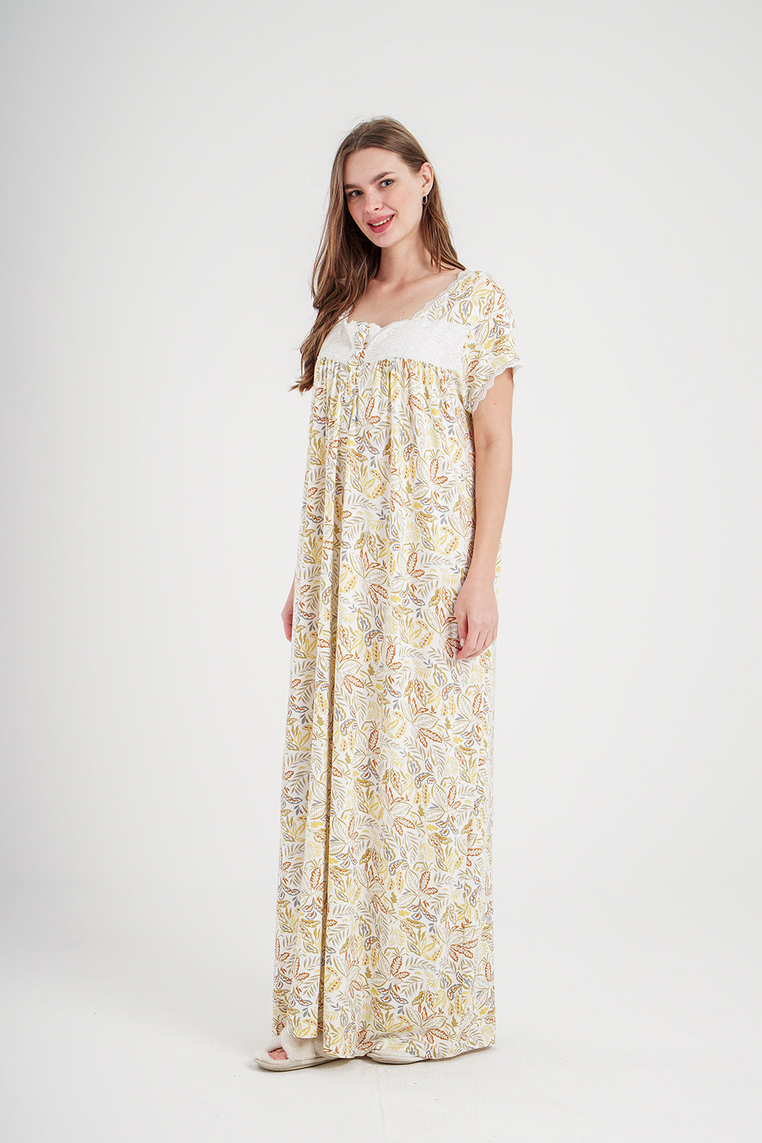 جلابيه حريمي فسكوز مطبوع