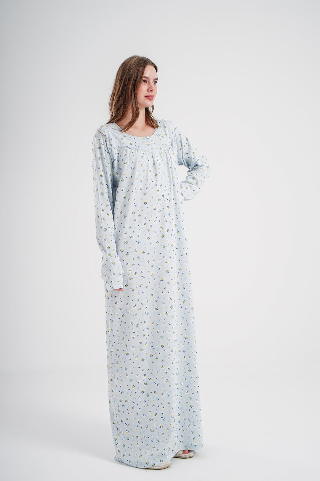 Jalabiya for women, Brassula, printed with flowers