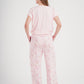 بيجاما حريمي بنطلون مودال مطبوع ورد