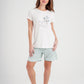 Women's pajamas, printed viscose shorts