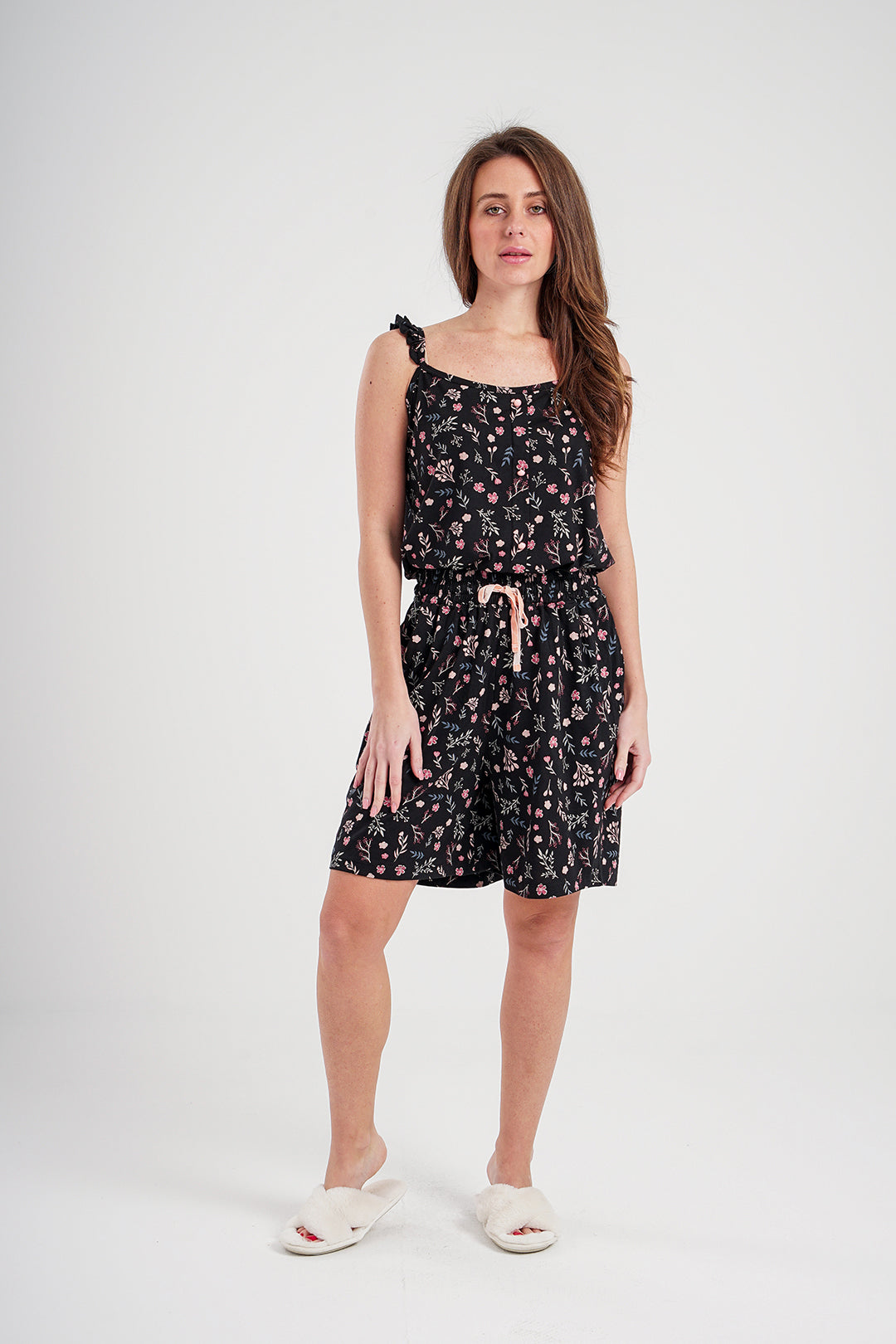 Women's modal printed pajama shorts