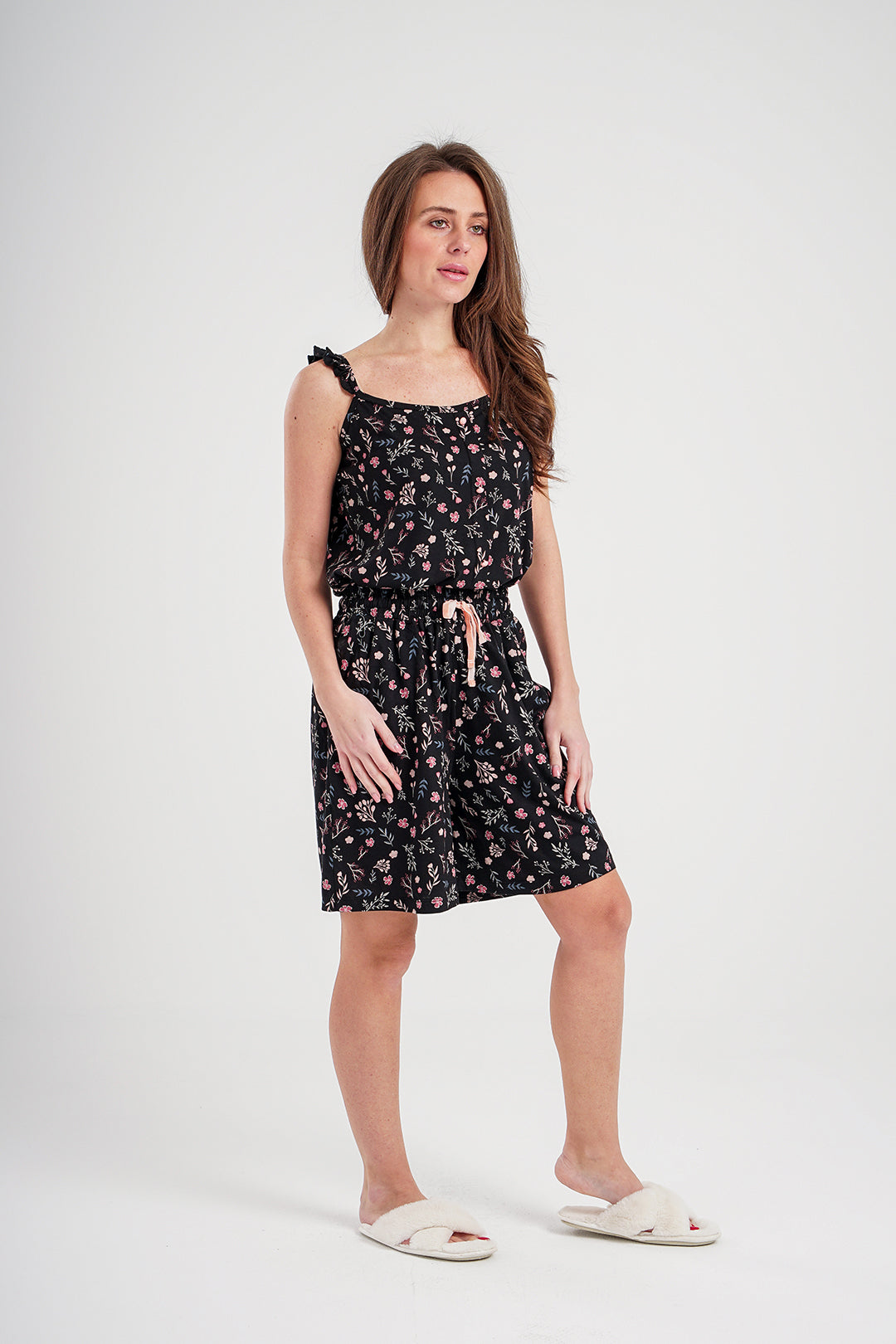 Women's modal printed pajama shorts
