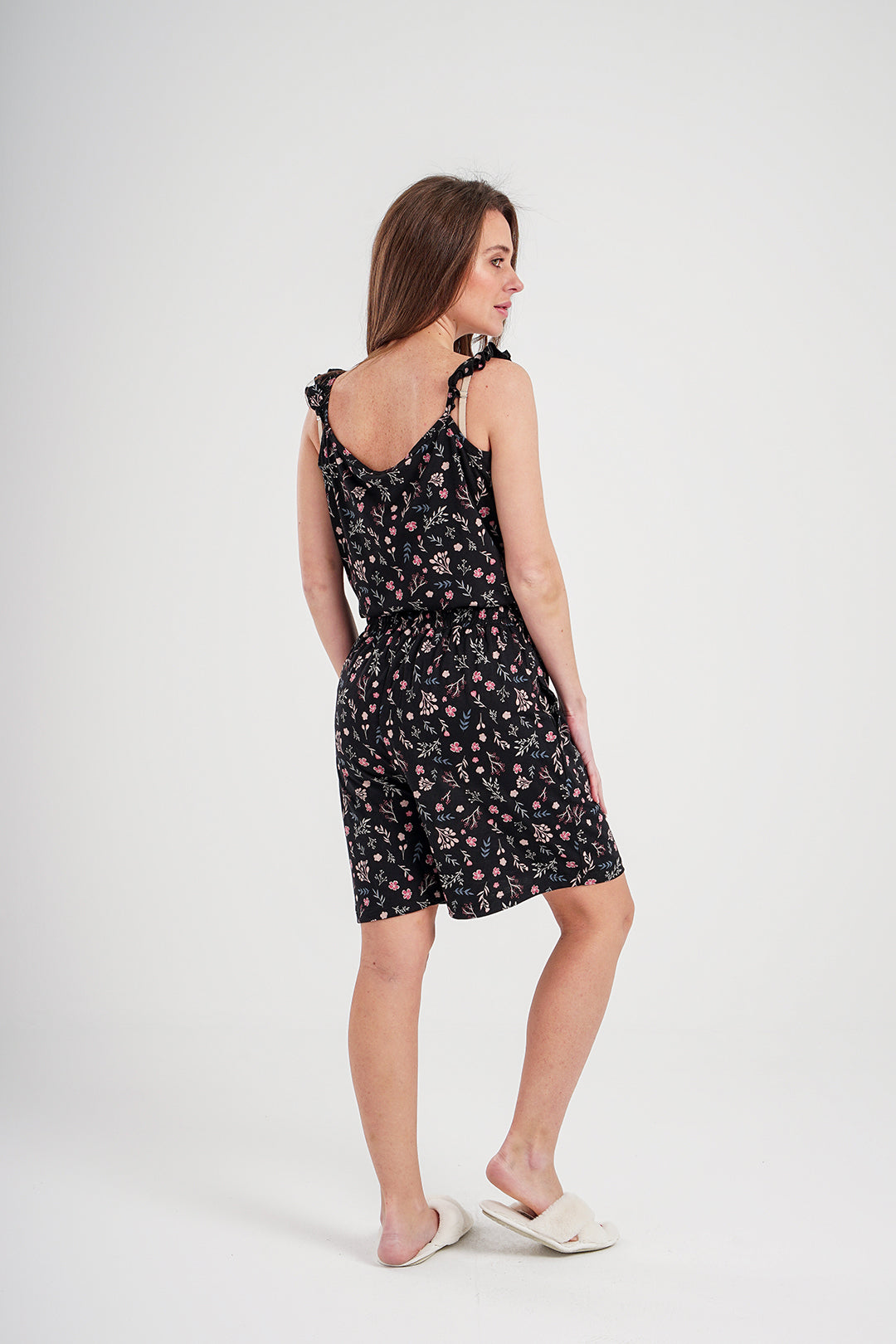 Women's modal printed pajama shorts