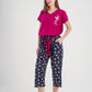 Women's pajamas with printed pants