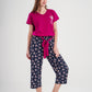 Women's pajamas with printed pants