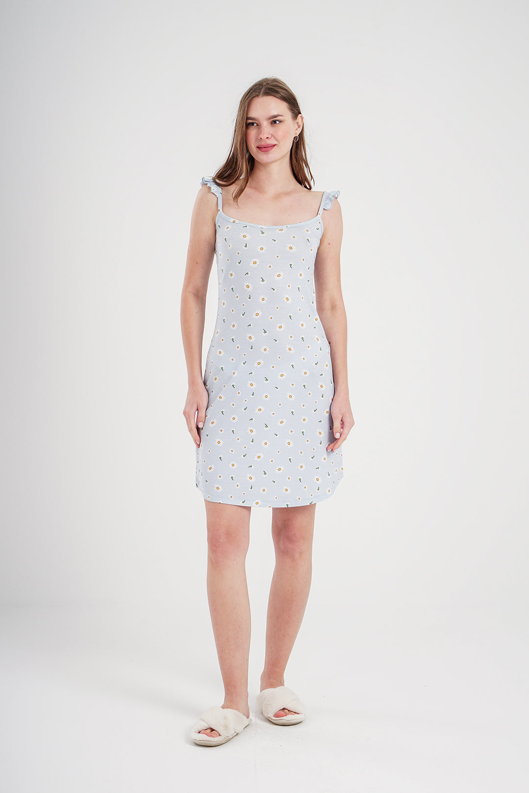 نايت شيرت حمالة فسكوز مطبوع