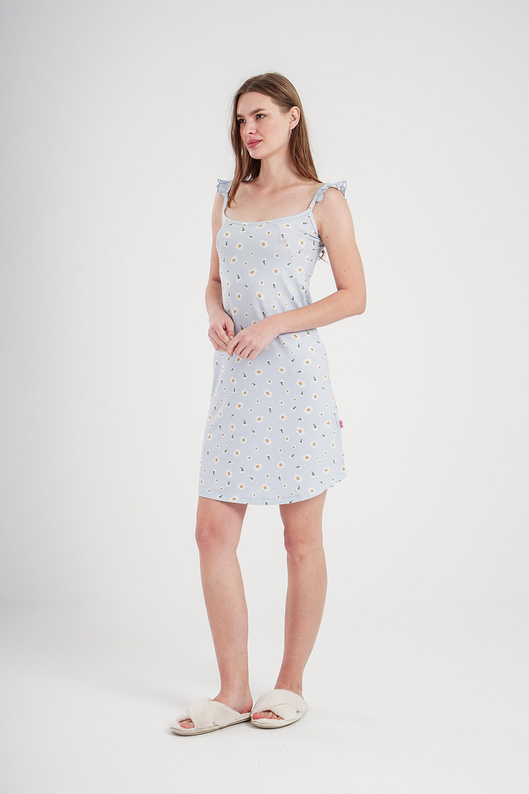 نايت شيرت حمالة فسكوز مطبوع