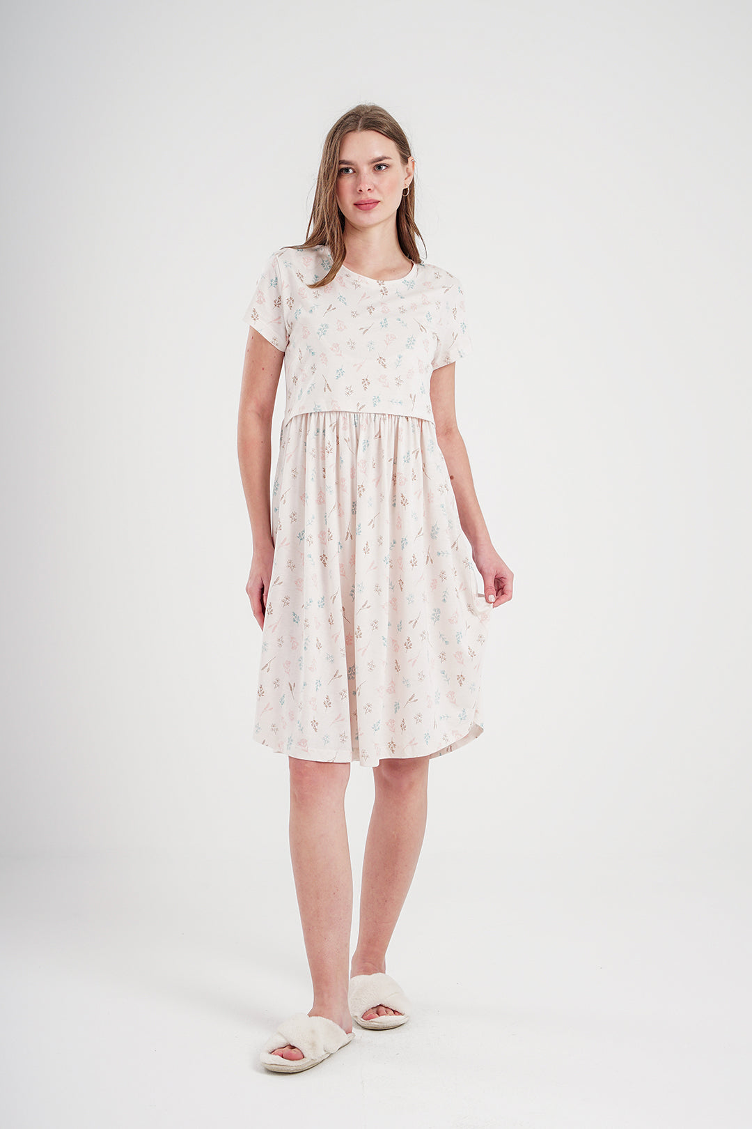 breast feedingنايت شيرت حريمي مودال ليكرا