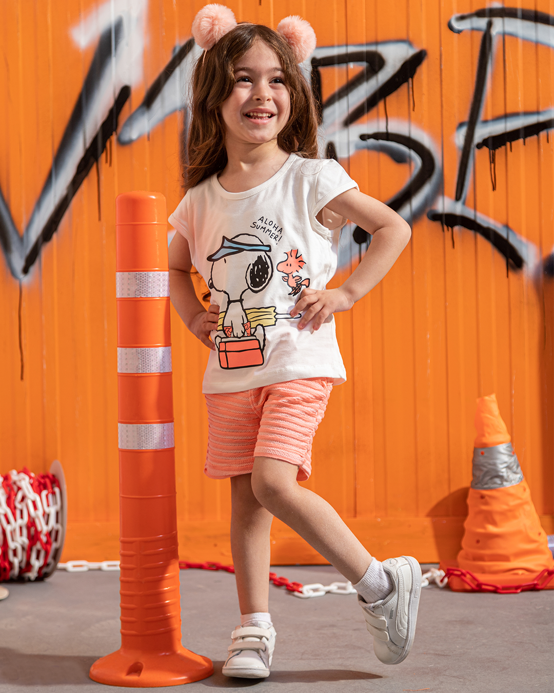 snoopy aloha بيجامه بناتي بيبي