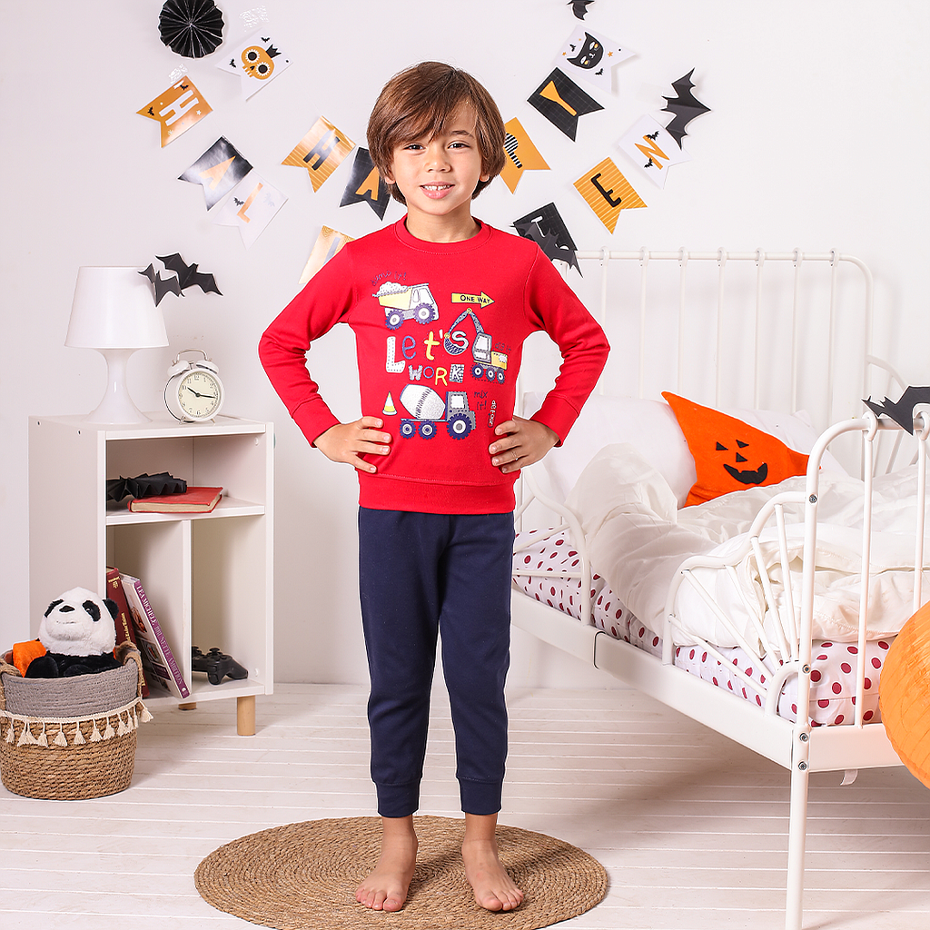 Let's Work  boys' pajamas