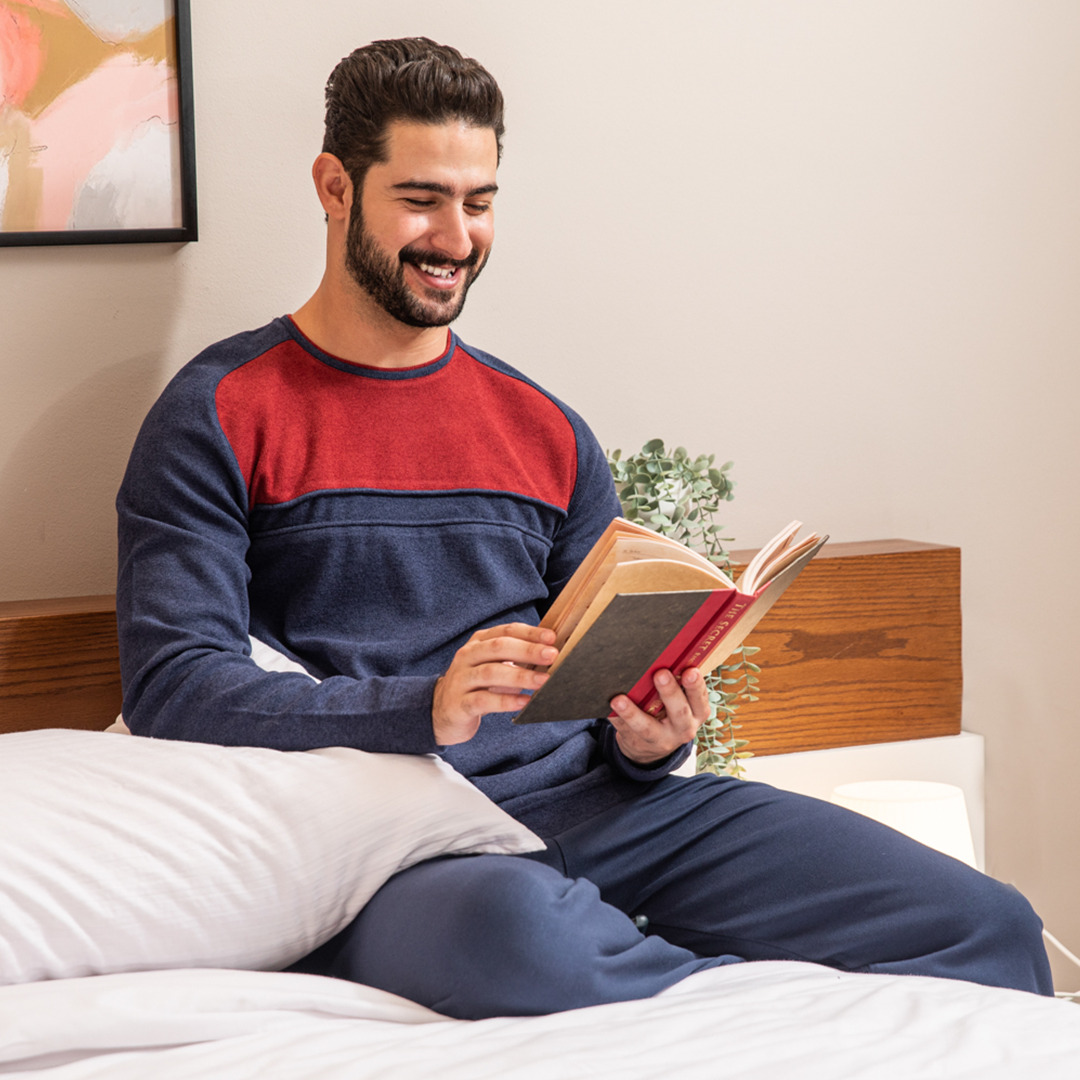 Navy men's pajamas * brick