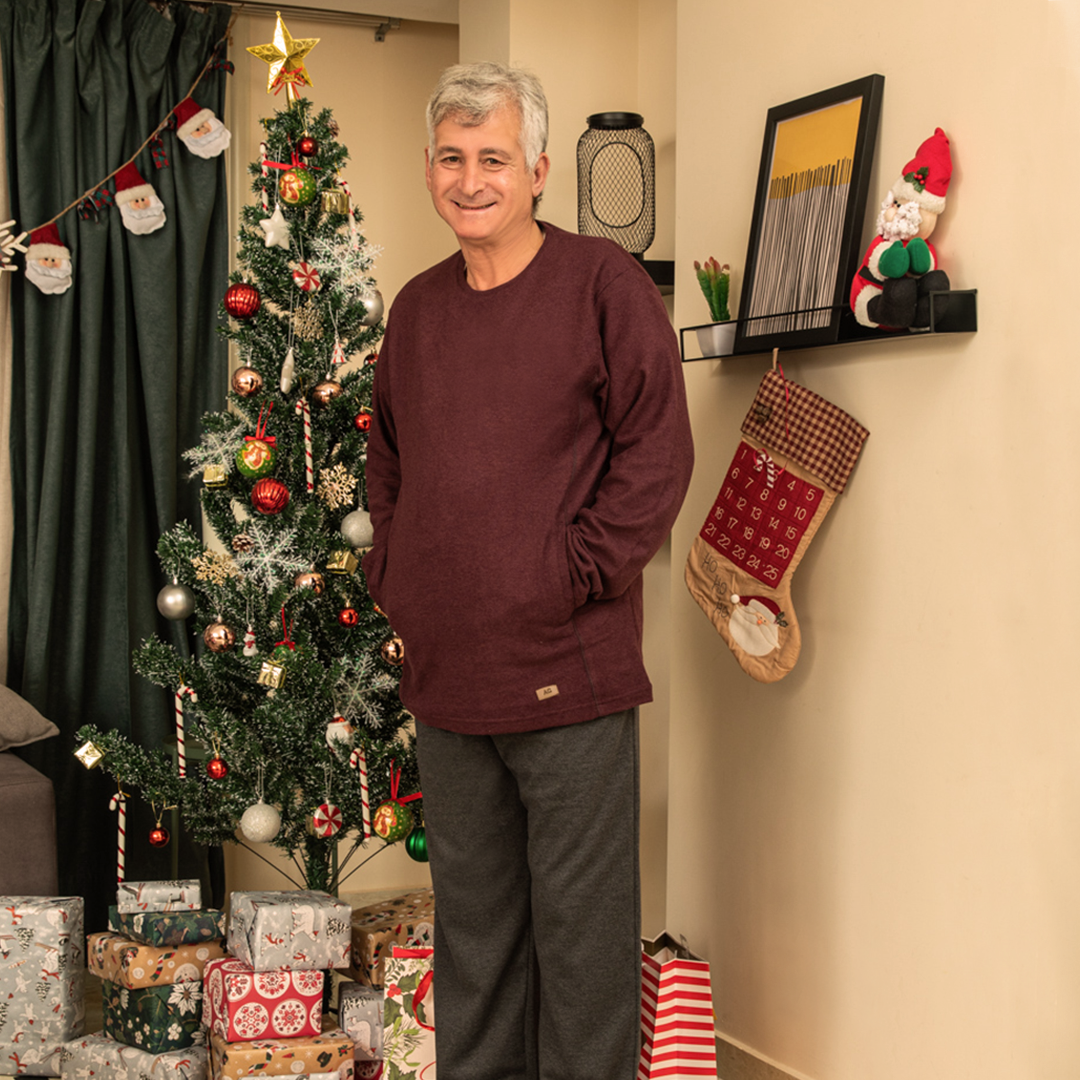 Burgundy men's pajamas