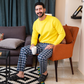 Men's Milton pajamas, check trousers