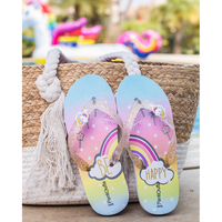 BE HAPPY شبشب اطفالي قوس قزح