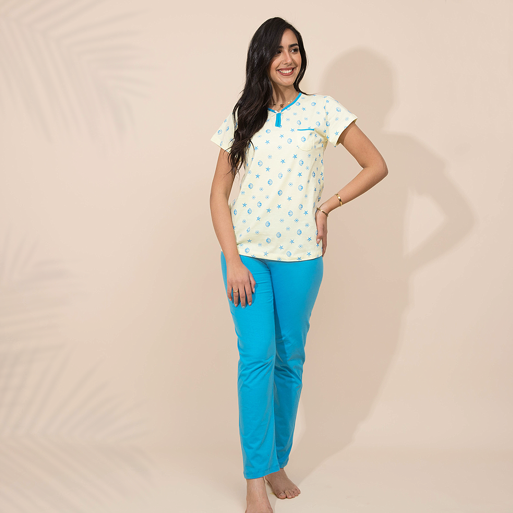 Women's seashell pants pajamas