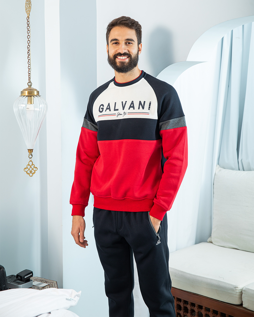 GALVANI بيجامه رجالي راوند طباعه