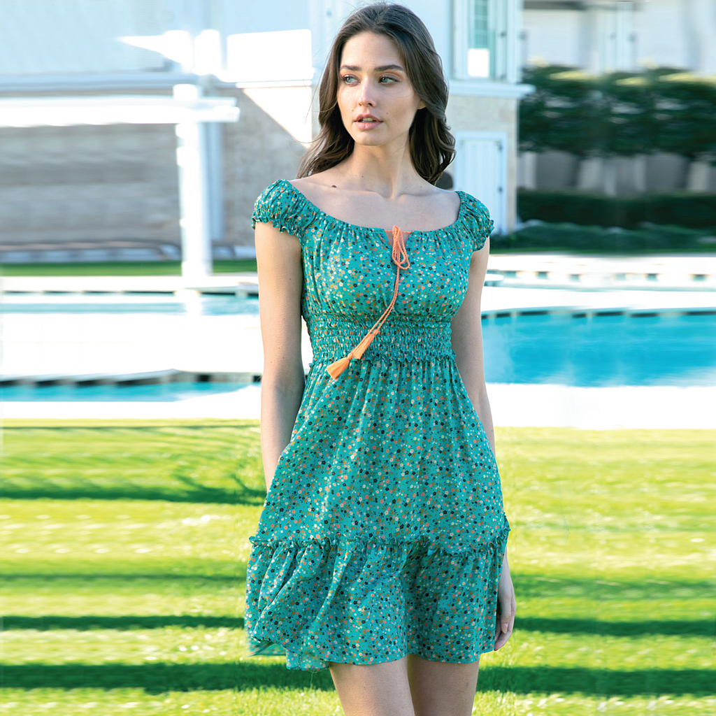 Japonese floral short dress