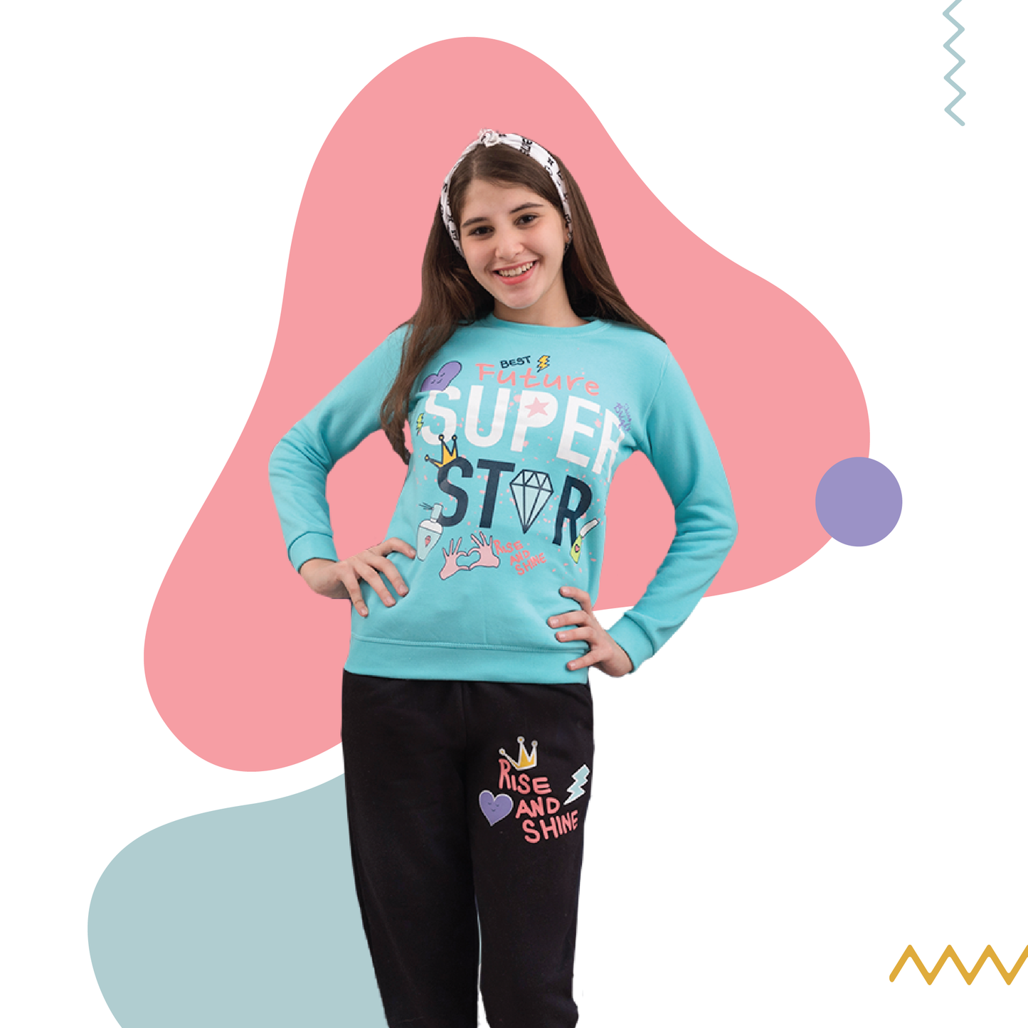 طقم سوبر ستار بناتي راوند