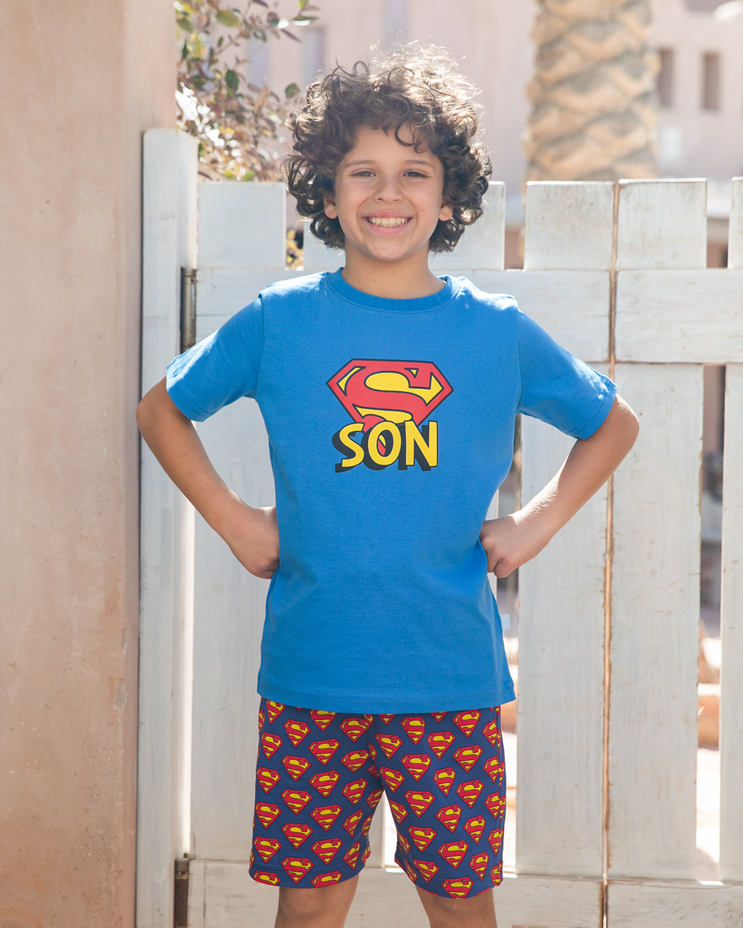 superman boys pajamas shorts