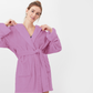 Plain cotton bathrobe