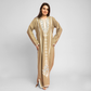 Embroidered linen abaya
