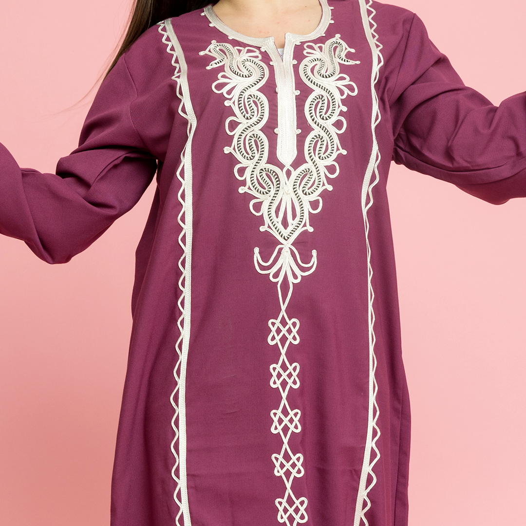 جلابية كتان تطريز بالشريط - 2segypt