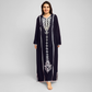 Embroidered linen abaya
