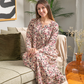 Viscose shirt with floral sleeves 48