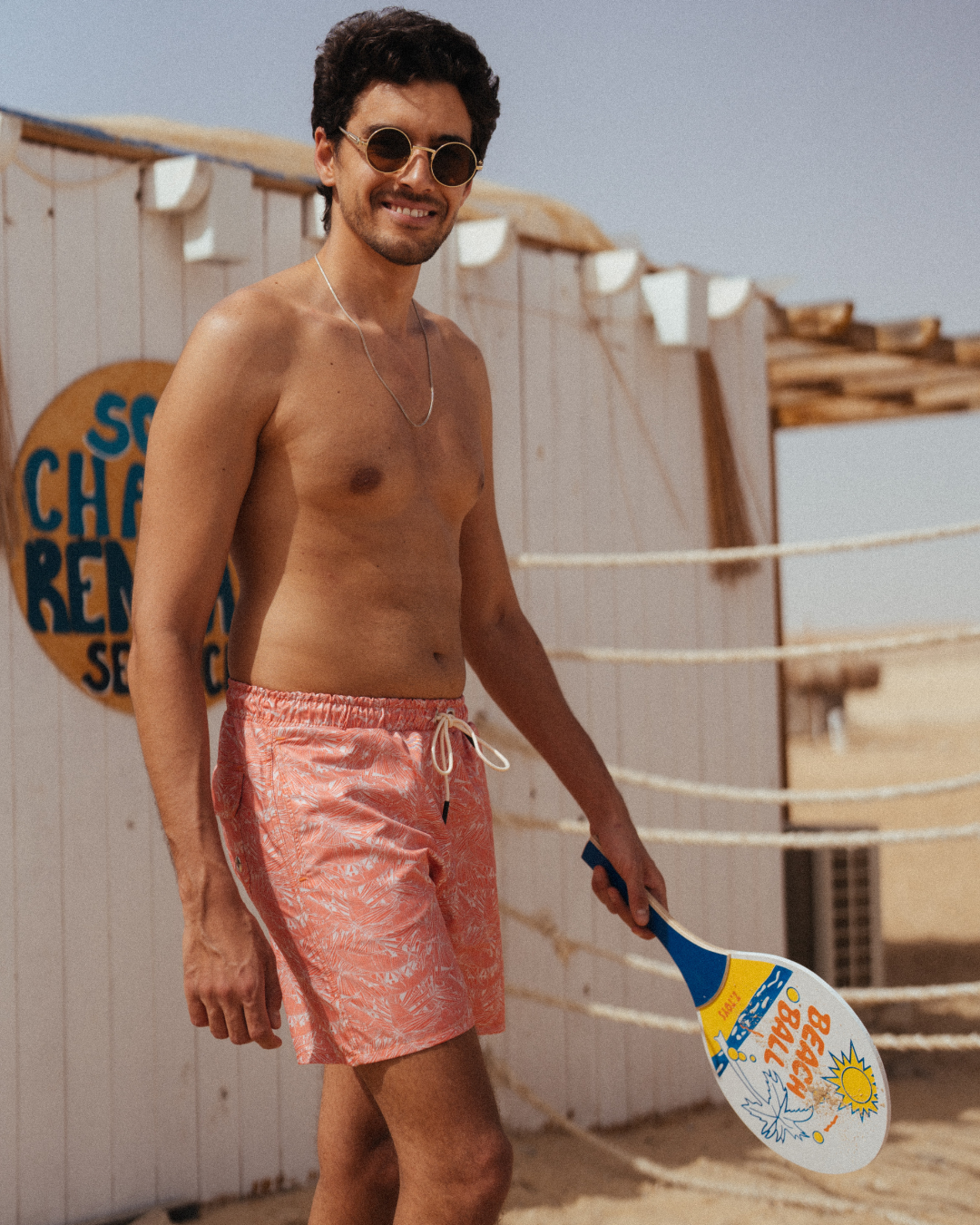 مايوه رجالي مطبوع ورق شجر