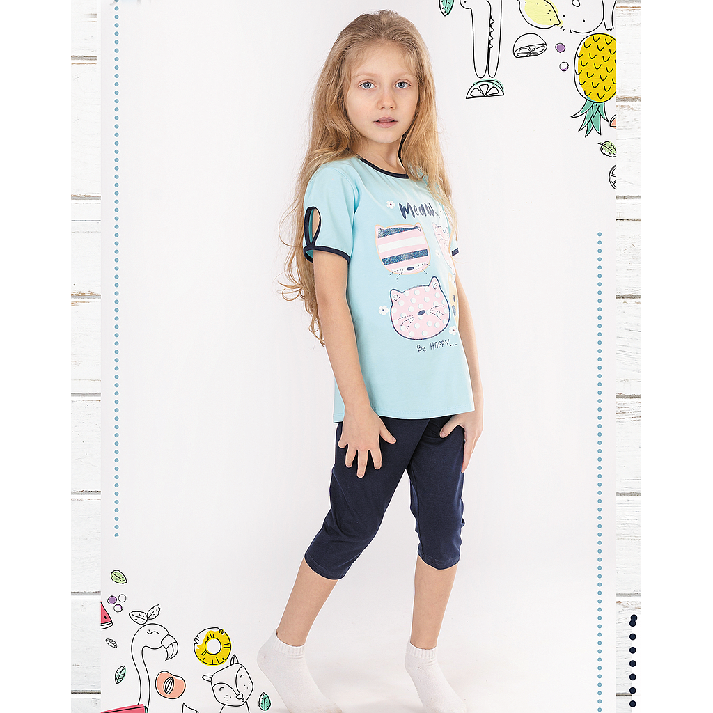 4 CATS girls' pajamas