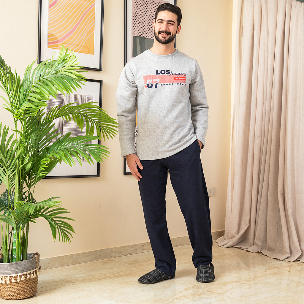 LOSANGLES 1967 بيجاما رجالي مطبوع