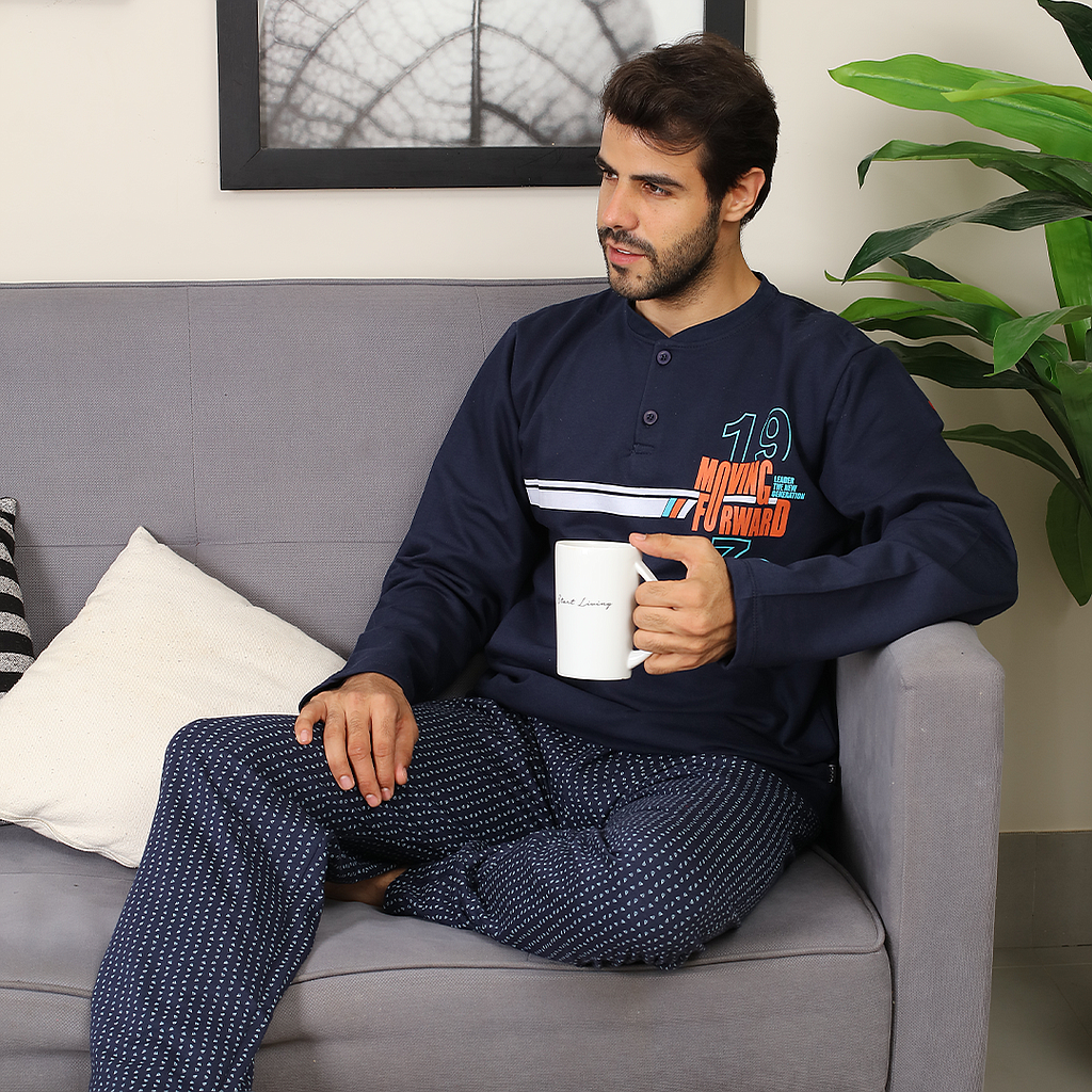 MOVING FORWARD Men's pajamas with round buttons 