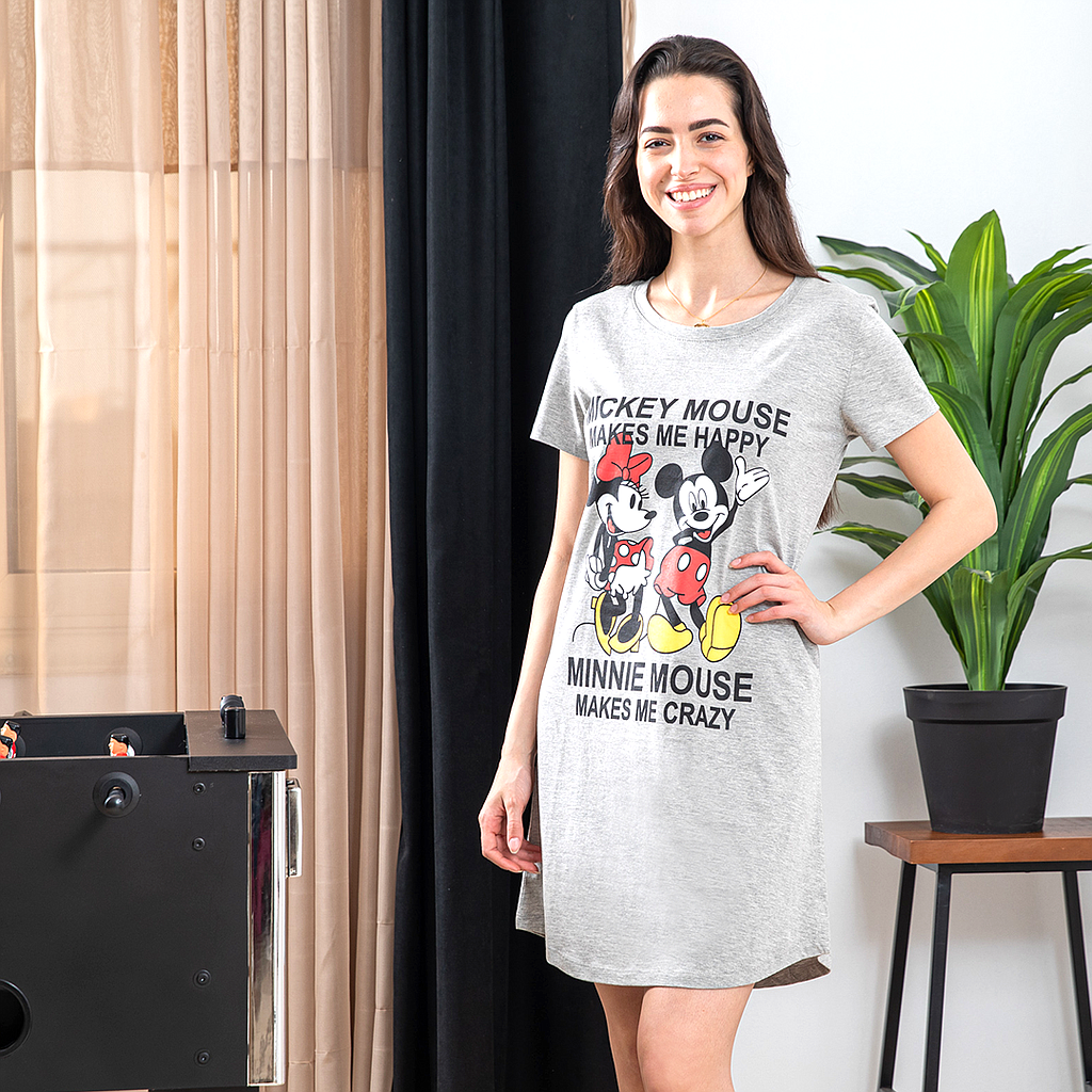 Happy Minne & mickey نايت شيرت