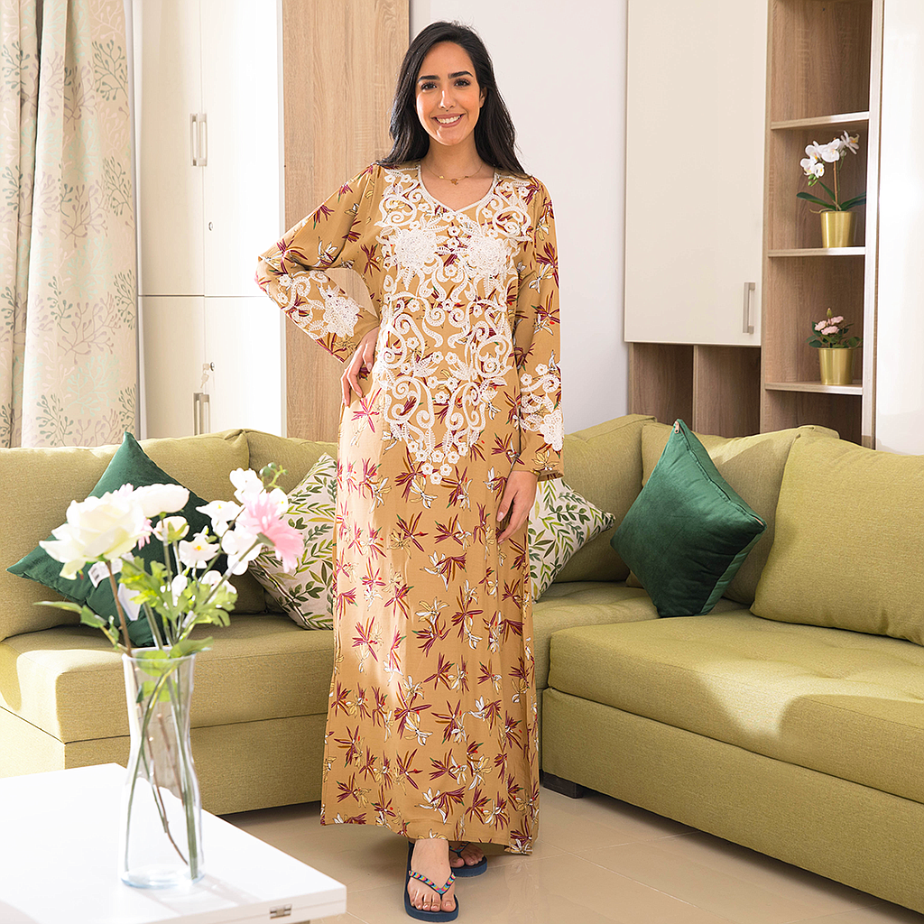 3 sleeve embroidered floral shirt