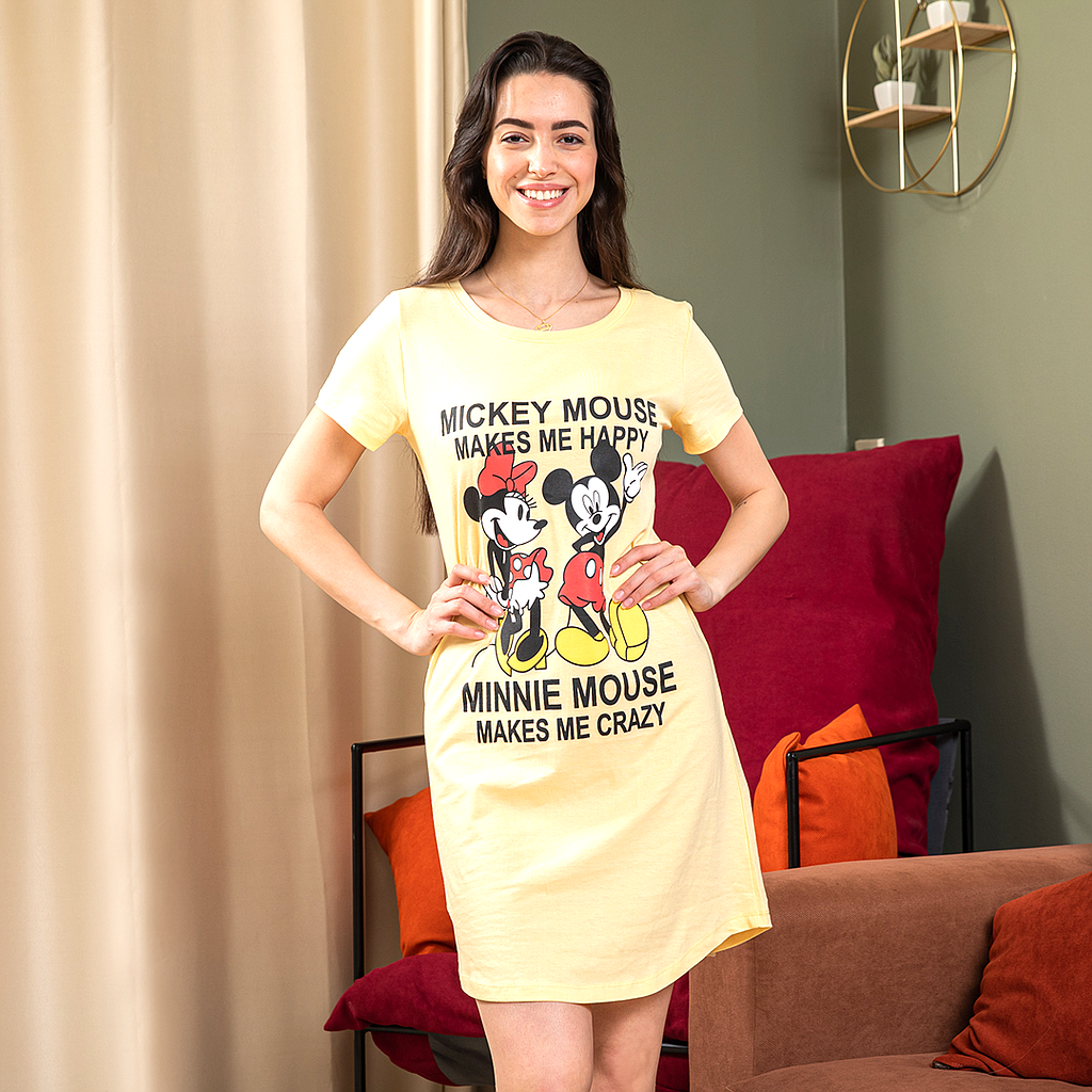 Happy Minne & mickey نايت شيرت