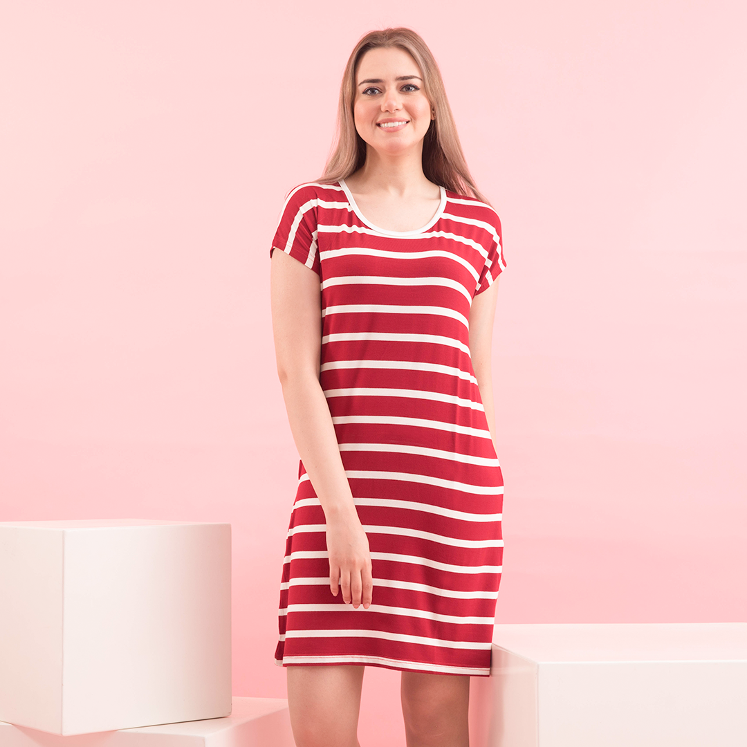 Women's home shirt, striped, half sleeve