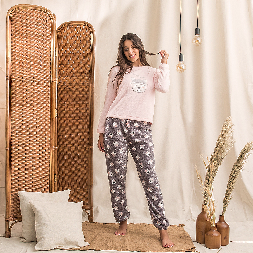 hello winter fur pajamas