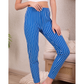 Striped women's trousers